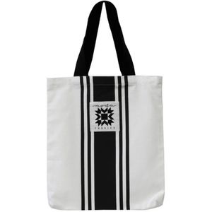 2/$20 Moda Urban Chicks Small Urban Cottage Tote White with Black Stripes 963-69